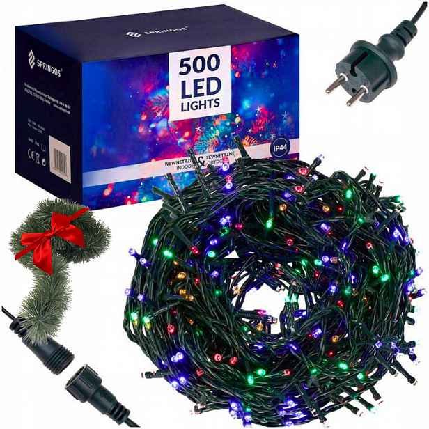 Lampičky Na Vánoční Stromeček 500LED Multi Color 31,5M Venkovní I Vnitřní Pořádné