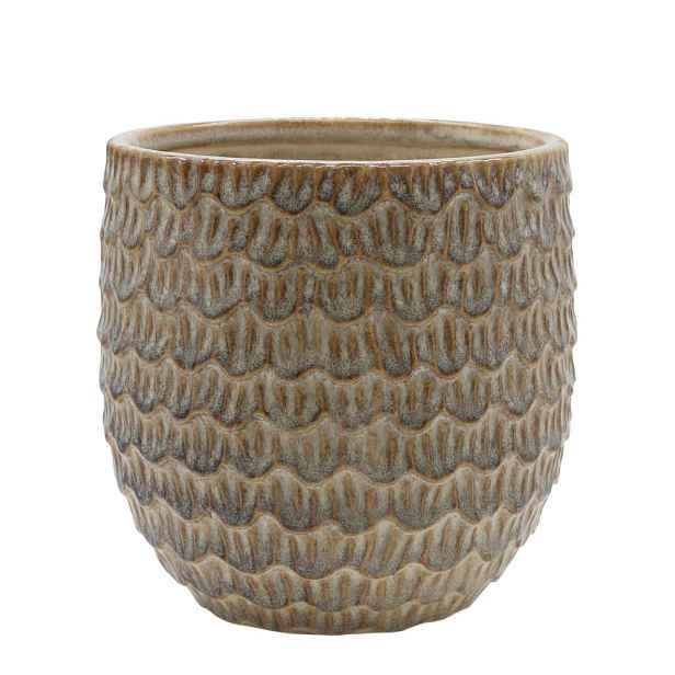 Latté obal na květináč se vzorem Gaston - Ø 14*14 cm Chic Antique