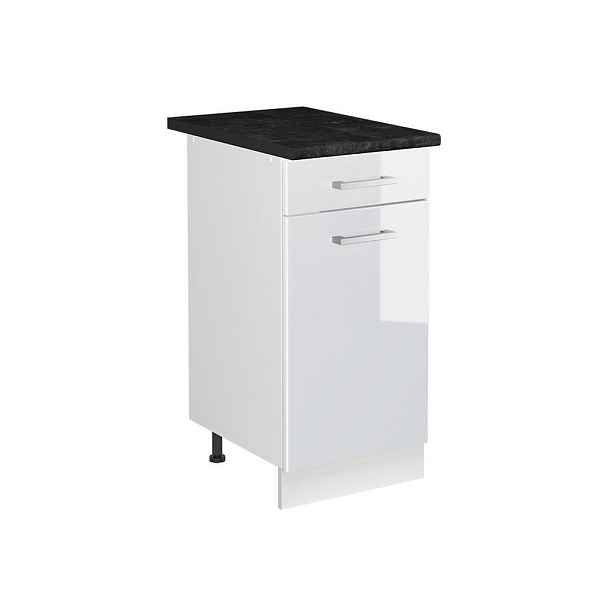 Vicco SKŘÍŇKA POD DŘEZ R-Line, Bílá vysoký lesk/Bílá, 40 cm pracovní deska Antracit