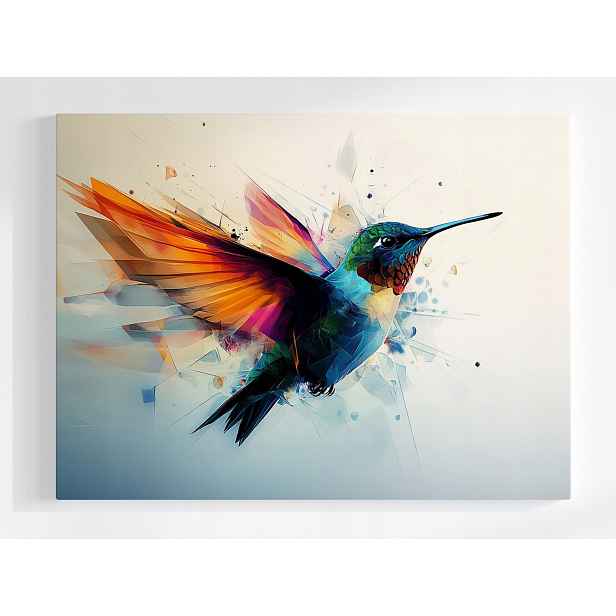 Plakát Grafika Barevný Kolibřík Pták Digital Art 100x75