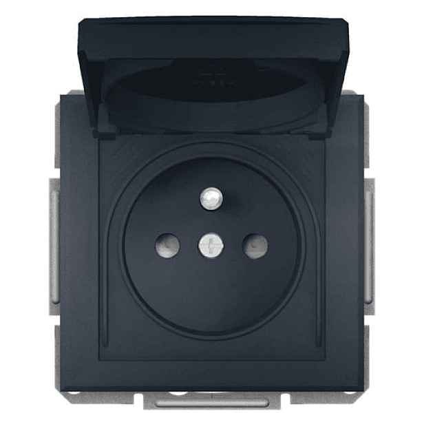 Schneider Electric Asfora zásuvka 2p+pe 250v 16a, clonky, ip44, antracit EPH2800671