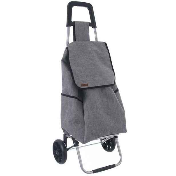 taška s kol. 40l STYL, šedá, taška 30x22x53cm, nákupní