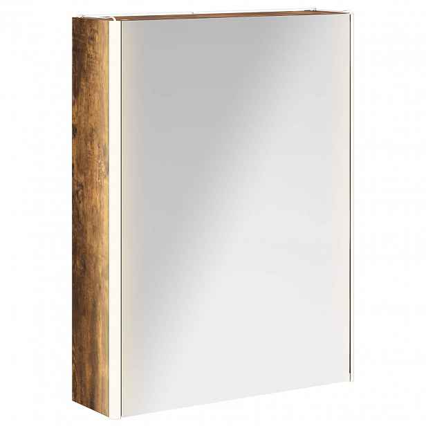vidaXL Koupelnová zrcadlová skříň Kouřový dub 53,5 x 15,5 x 70 cm