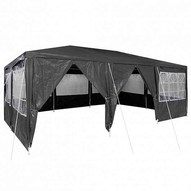 vidaXL Party Stan 600 x 400 x 266 cm Antracitová Polyethylen