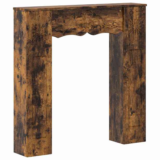 vidaXL Rám krbu Kouřový dub 102 x 20 x 102 cm Kompozitní dřevo
