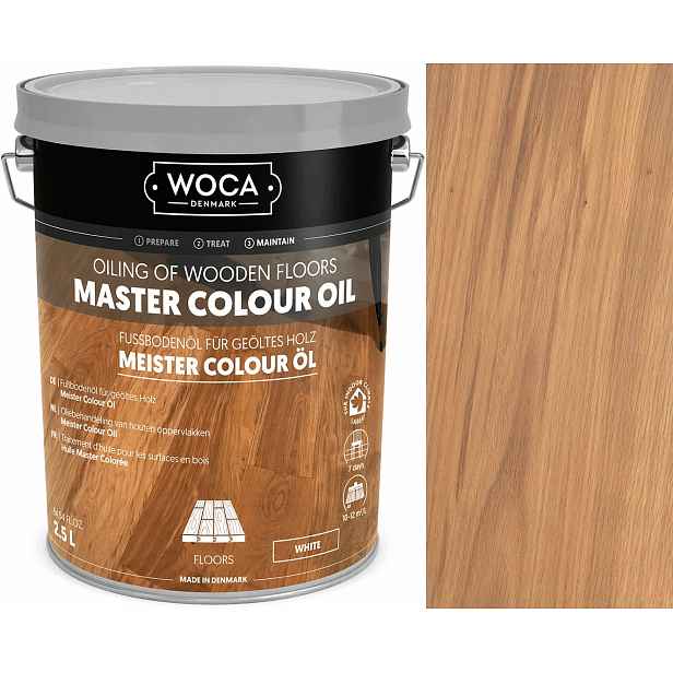 Woca Master Colour Oil White 5L bílý olej na dřevo a podlahy