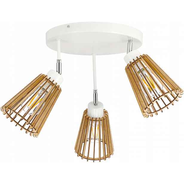 Lampa stropní svítidlo lustr pohyb vysoký strop Dřevo eko