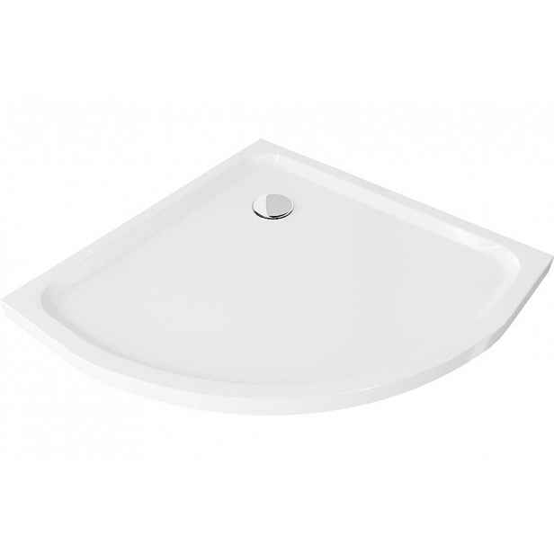 MEXEN - Sprchová vanička čtvrtkruh 80x80, bílá 41108080