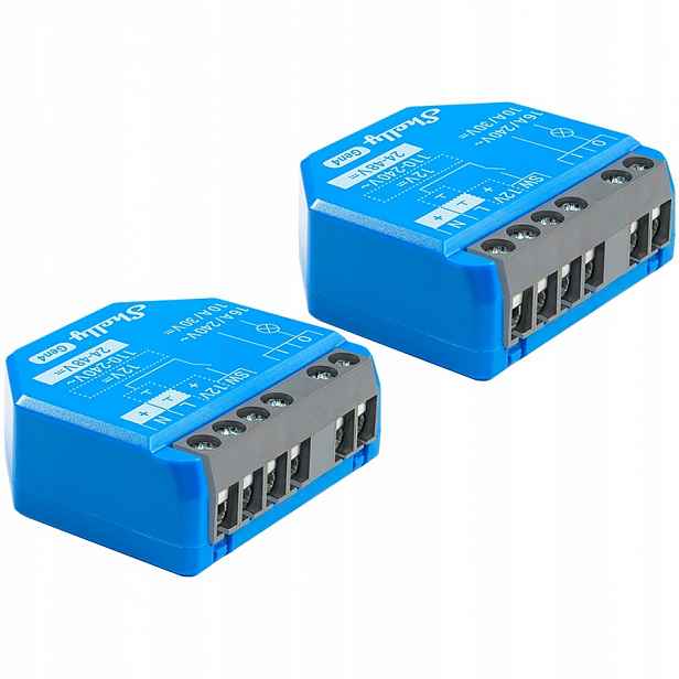 Shelly 1 Gen4 2-pack 1-kanálový modul s bezpotenciálovým kontaktem, dvojbalení