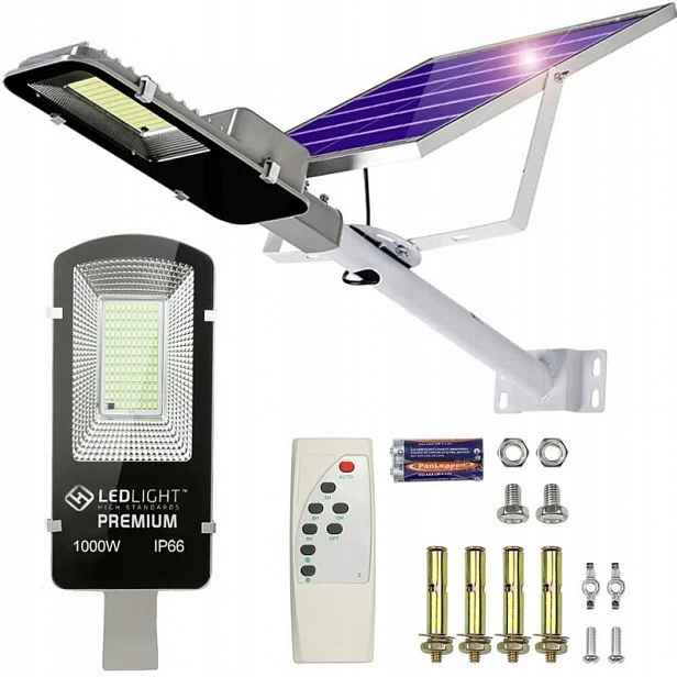 Solární Pouliční Lampa 106x Led 1000W S Držákem Lampa Na Sloup Ovladač