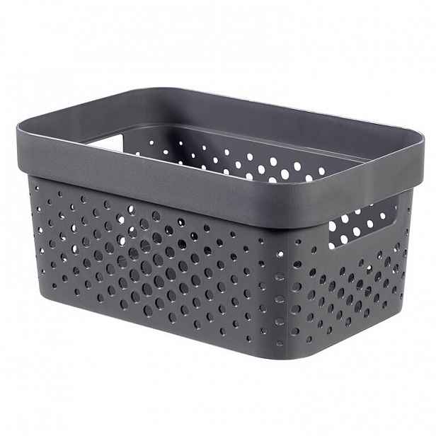 Úložný box INFINITY recyklovaný plast tmavě šedý 4,5 l