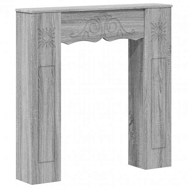 vidaXL Rám krbu Šedý Sonoma 102 x 20 x 102 cm Kompozitní dřevo