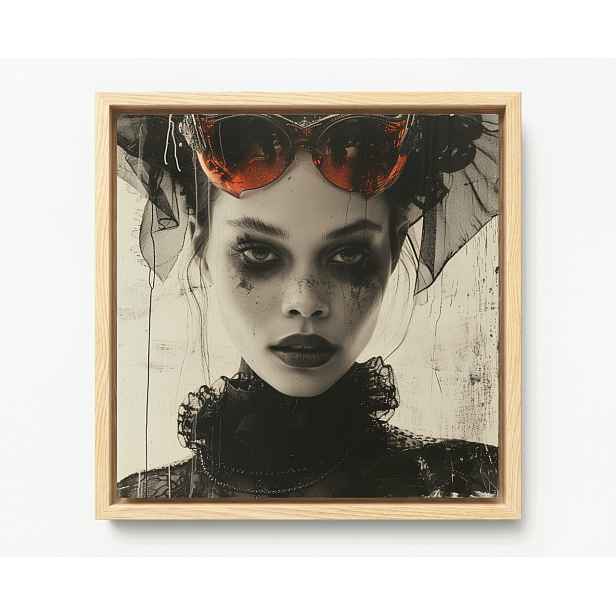 Obraz Rám American Box Portrét Noir Art Deco Glamour Retro Žena 50x50