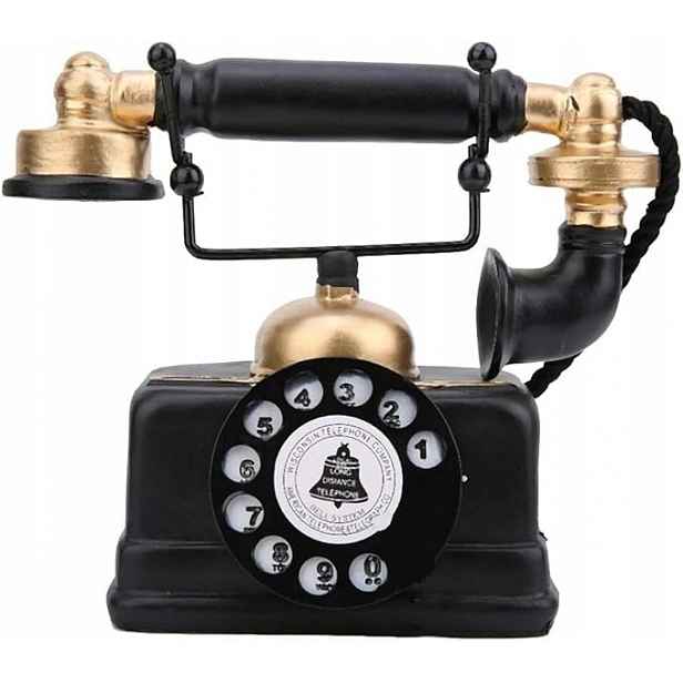 Ozdoba Do Domu, Drátový Telefon Ve Vintage Stylu Se Závěsným Sluchátkem
