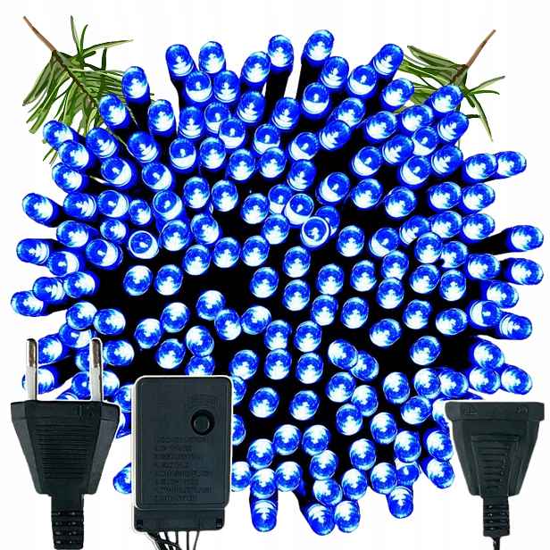 Vánoční Osvětlení Na Stromeček 500 Led Světla na vánoční stromeček Vánoční osvětlení Modré