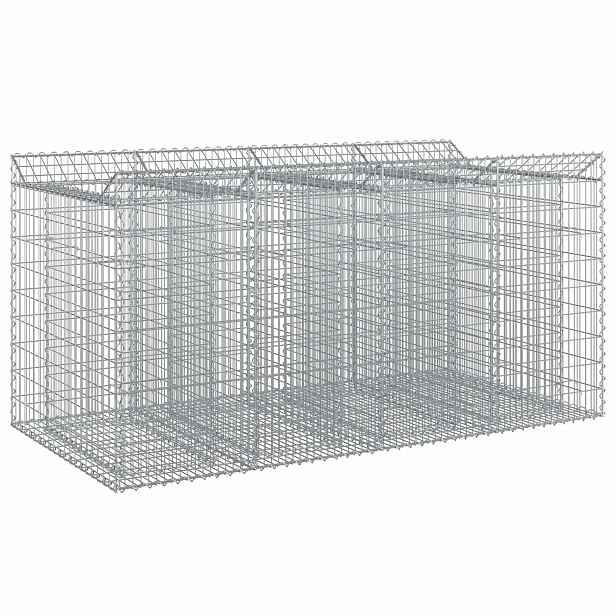 vidaXL Gabionový vyvýšený záhon 2 ks 200 x 100 x 100 cm Stříbrná