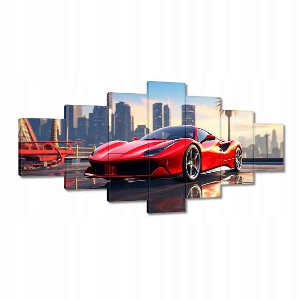 Obrazy 210x100 Červené Ferrari