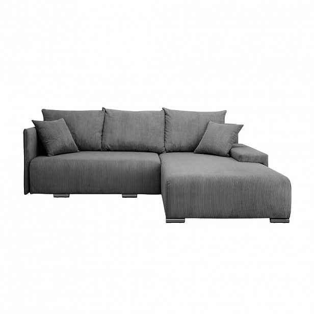 Fedve ROHOVÁ SOFA TRAWANGA L s rozkládací funkcí, Šedá
