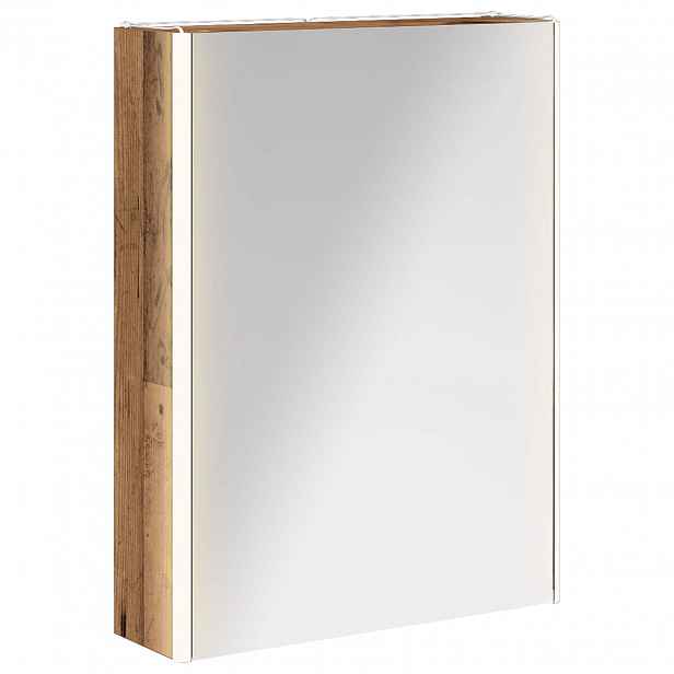 vidaXL Koupelnová zrcadlová skříň Staré dřevo 53,5 x 15,5 x 70 cm