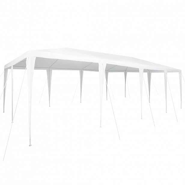 vidaXL Party Stan Bílá 800 x 400 x 266 cm Polyethylen a ocel