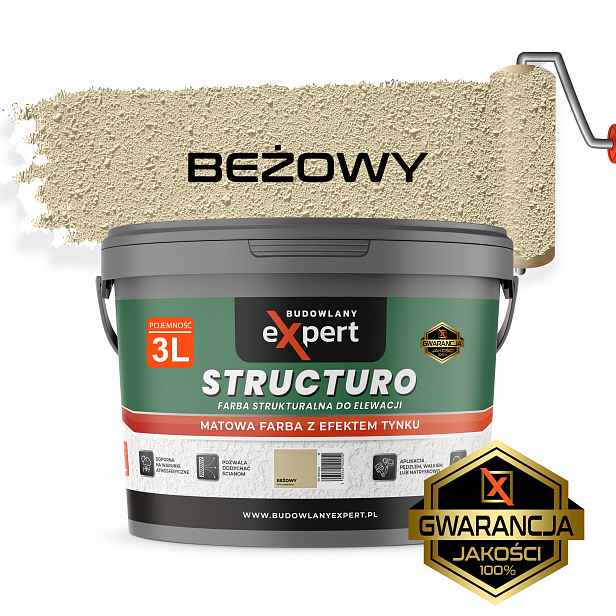 Barva barva Budowlany Expert strukturovaná fasádní 3L béžová matná