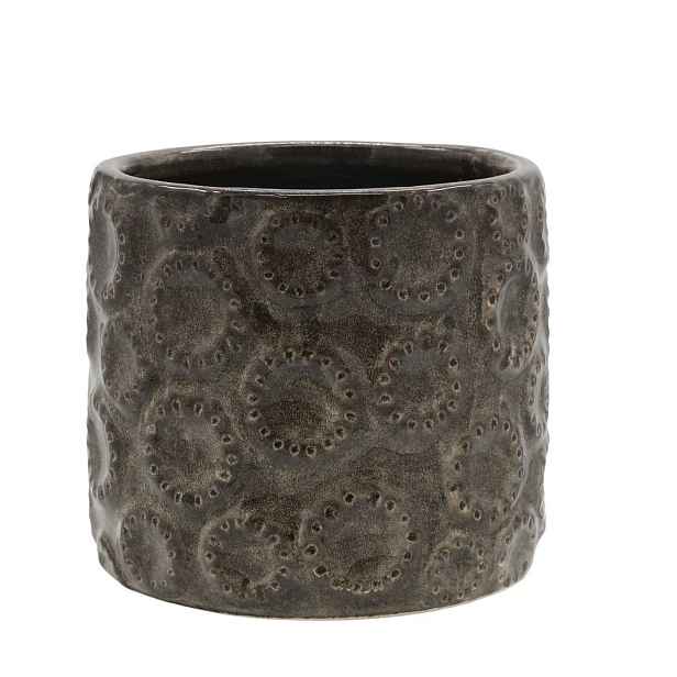 Coffee obal na květináč se vzorem Gaston - Ø 15*13 cm Chic Antique