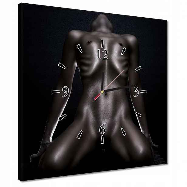 Hodiny 40x40 Smyslný ženský akt