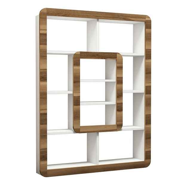 Knihovna Orkide White and Walnut