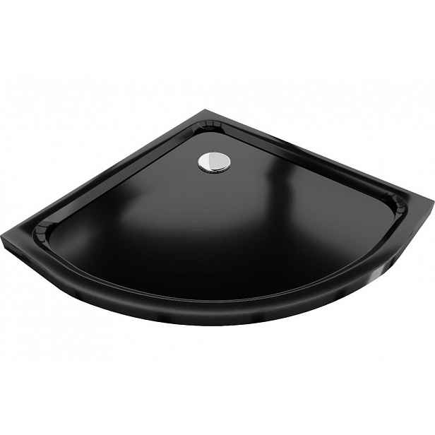 MEXEN - Sprchová vanička čtvrtkruh 90x90 cm černá 41709090