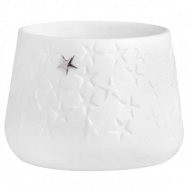 Räder Bílý porcelánový svícen HVĚZDY