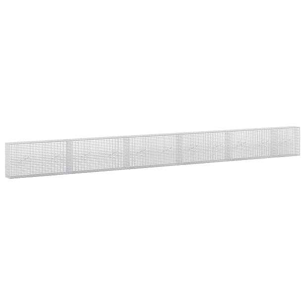 vidaXL Gabion s drátem 3,5 mm a sítem 5x2,5 cm 550x20x50 cm