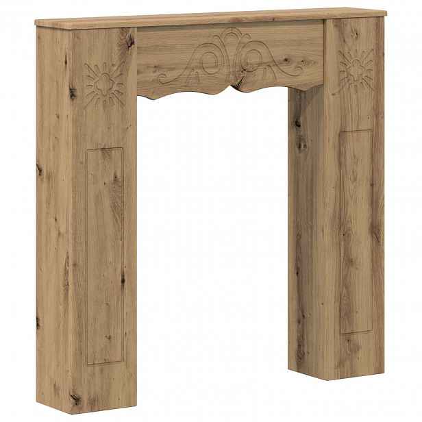 vidaXL Rám krbu Dub artisan 102 x 20 x 102 cm Kompozitní dřevo
