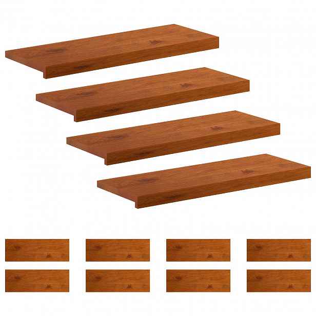 vidaXL Schodové nášlapy 12 ks 80 x 30 x 2 cm Hnědá