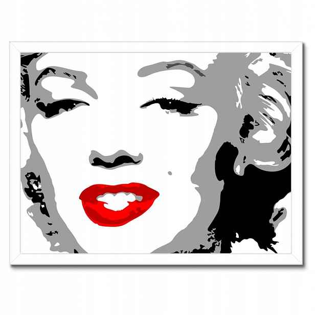 Plakáty v rámu 40x30 Marilyn Monroe Červené rty Pepř