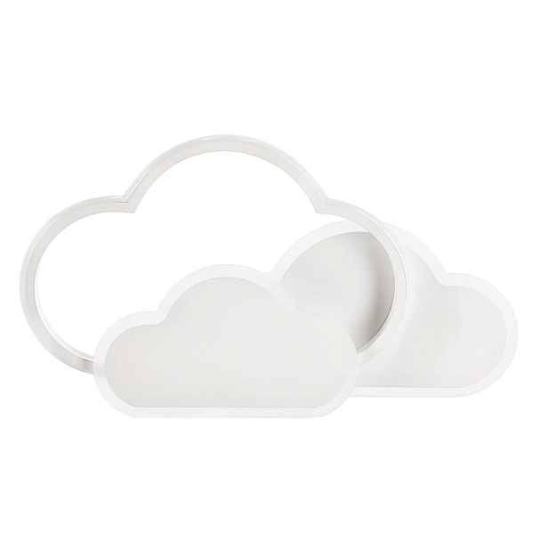 LED stropní svítidlo Clouds stropní svítidlo 24W 2800–6500K s dálkovým ovládáním, bílé stínidlo, nastavitelná barva světla, dětský pokoj, obývací pokoj