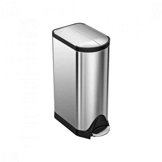 Šlapací odpadkový koš, 30 L, nerez - simplehuman