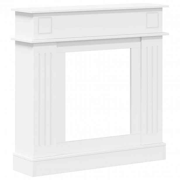 vidaXL Rám krbu Bílá 102 x 26 x 100 cm Kompozitní dřevo