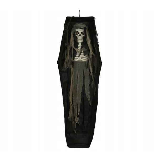 Závěsná Dekorace Kostra V Rakvi Rakev 160 CM Halloween