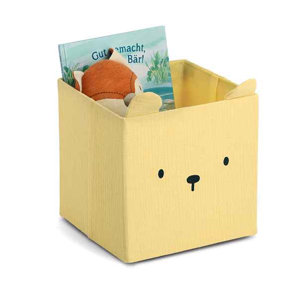 Zeller Present Úložné boxy na hračky, čtvercový tvar MUŠELÍN, žlutá, 28x28x28