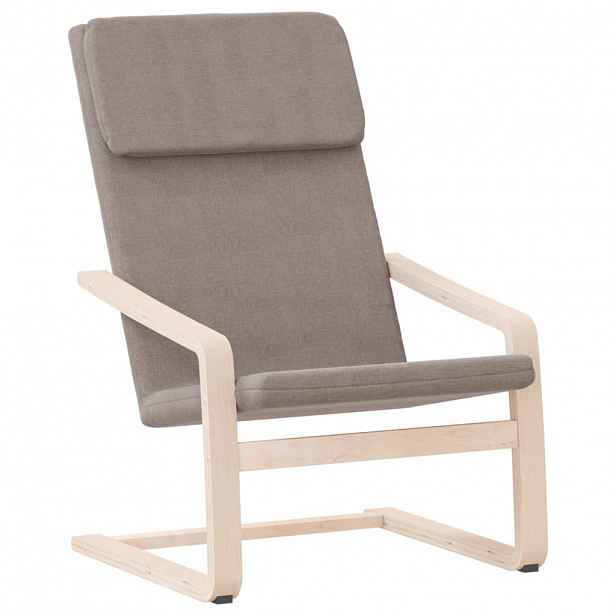vidaXL Relaxační židle taupe textil
