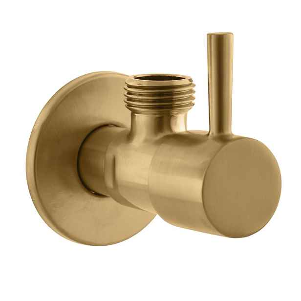 Sapho Rohový ventil s keramickým vrškem 1/2"x3/8", zlato mat