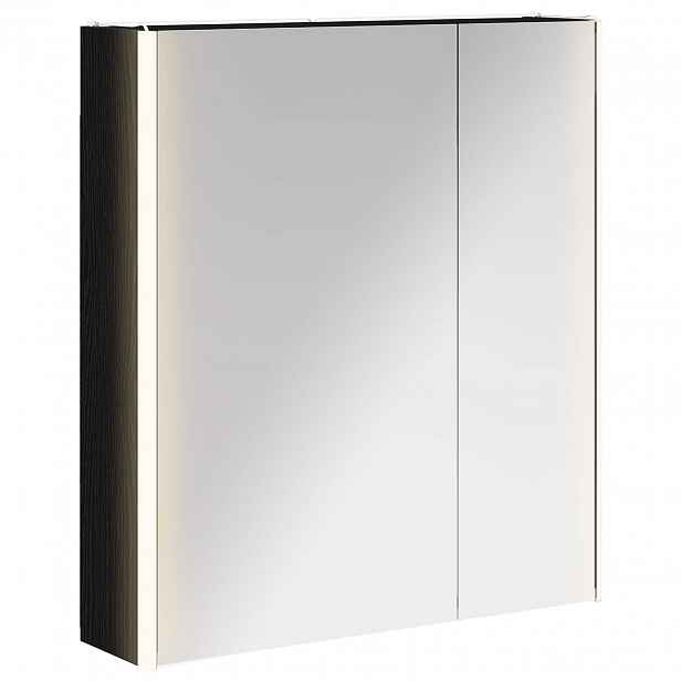 vidaXL Koupelnová zrcadlová skříň Černý dub 63,5 x 15,5 x 70 cm