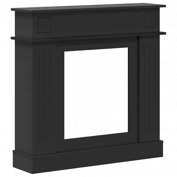 vidaXL Rám krbu Černá 102 x 26 x 100 cm Kompozitní dřevo