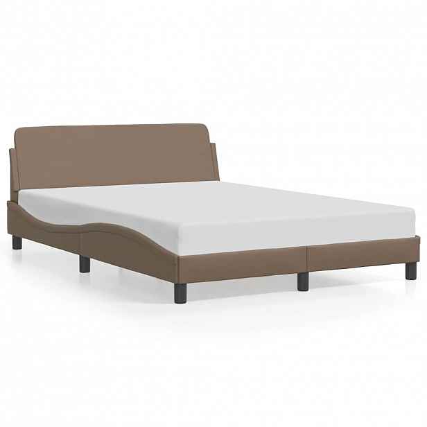 vidaXL Rám postele Dover cappuccino 140x200 cm umělá kůže