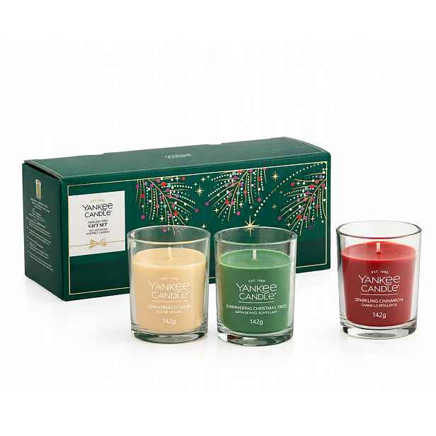 Yankee Candle Christmas sada 3 vonných svíček Tumbler 3 x 142 g