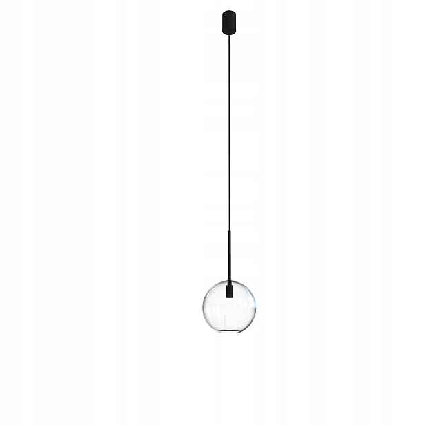 Závěsná lampa černá skleněná koule nad jídelní stůl Sphere Nowodvorski