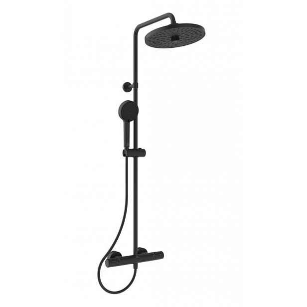 Ideal Standard CeraTherm - Sprchový set s termostatem, průměr 26 cm, 2 proudy, hedvábná černá A7210XG