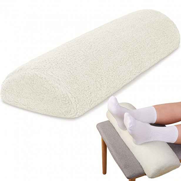 TEMU Polštář pod nohy do křesla, podložka pod nohy pohovky s potahem, polštář ve tvaru půlměsíce, polštář pod kolena, 19.7 X 8 X 3.5 palců, vhodný k