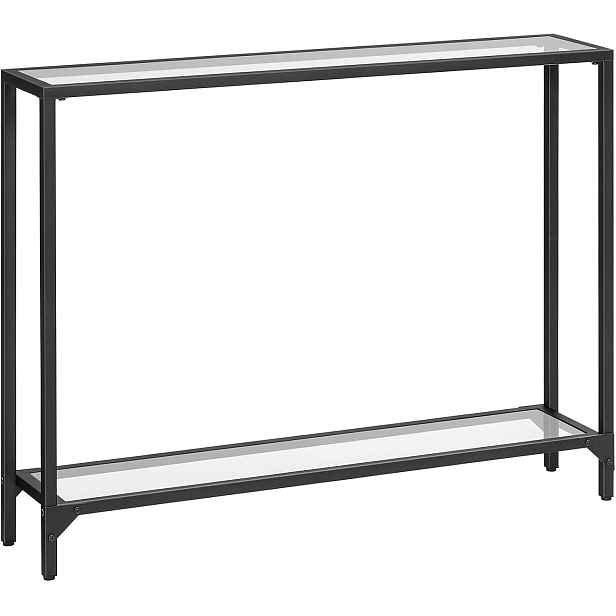 VASAGLE Konzolový stolek Pered 100 cm černý/čirý