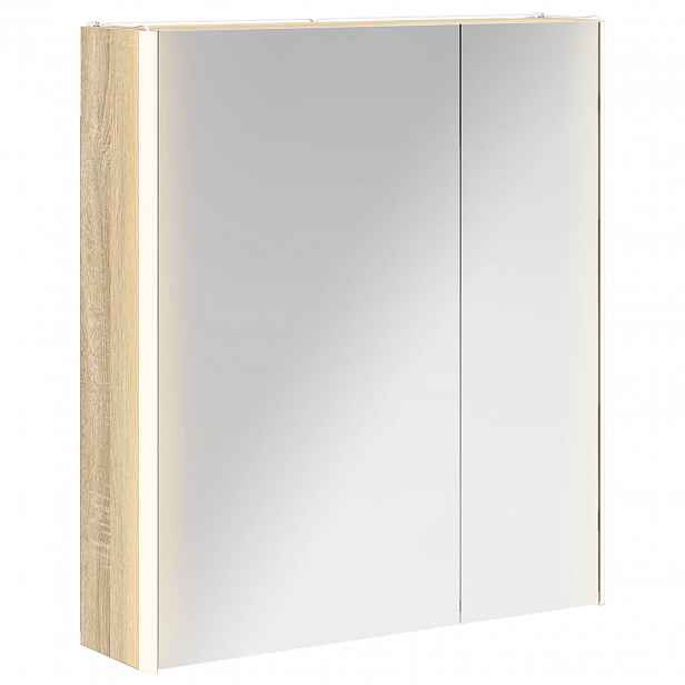 vidaXL Koupelnová zrcadlová skříň Sonoma dub 63,5 x 15,5 x 70 cm